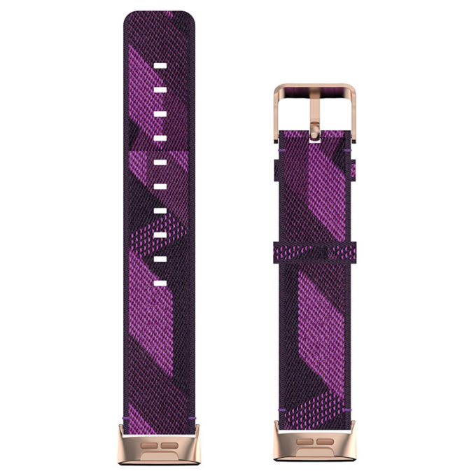 fb.ny18.18a Up Purple StrapsCo Canvas Woven Watch Band Strap for Fitbit Charge 4 Charge 3