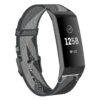 fb.ny18.7a Main Grey Black StrapsCo Canvas Woven Watch Band Strap for Fitbit Charge 4 Charge 3