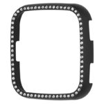 fb.pc11.mb Main Black StrapsCo Alloy Protective Case Guard w Rhinestones for Fitbit Versa