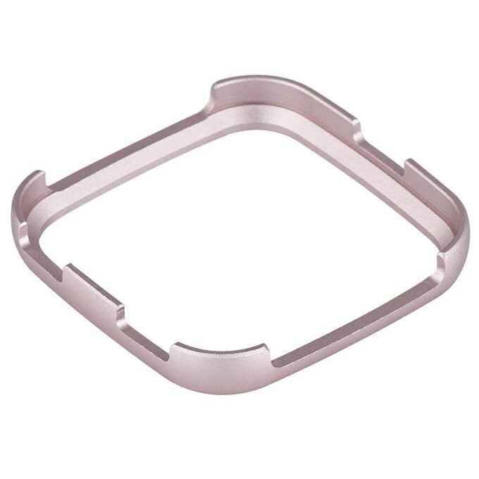 fb.pc11.rg Alt Rose Gold StrapsCo Alloy Protective Case Guard w Rhinestones for Fitbit Versa