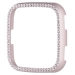 fb.pc11.rg Main Rose Gold StrapsCo Alloy Metal Protective Case w Rhinestones for Fitbit Versa