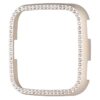 fb.pc11.yg Main Champagne Gold StrapsCo Alloy Protective Case w Rhinestones for Fitbit Versa