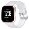 fb.r52.22 Main Clear StrapsCo Silicone Rubber Clear Glitter Watch Strap for Fitbit Versa Versa 2
