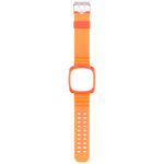 fb.r54.12 Up Orange StrapsCo Silicone Rubber Watch Band Strap with Protective Case for Fitbit Versa 3 Fitbit Sense