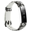 Fb.r55.a Main Flower Web StrapsCo Patterned Silicone Rubber Watch Band Strap For Fitbit Alta & Alta HR