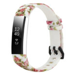 fb.r55.d Main Peonies White StrapsCo Patterned Silicone Rubber Watch Band Strap for Fitbit Alta Alta HR