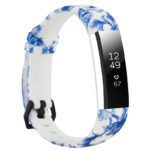 fb.r55.f Main Blue Vines StrapsCo Patterned Silicone Rubber Watch Band Strap for Fitbit Alta Alta HR