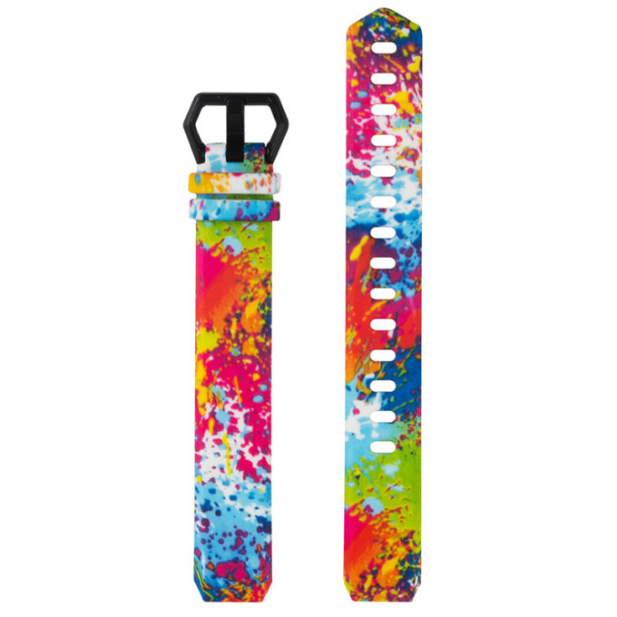 fb.r55.m Up Paint Splatter StrapsCo Patterned Silicone Rubber Watch Band Strap for Fitbit Alta Alta HR