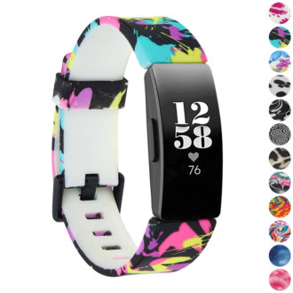 fb.r56.a Gallery Abstract Art StrapsCo Patterned Silicone Rubber Watch Band Strap for Fitbit Inspire Insipre HR