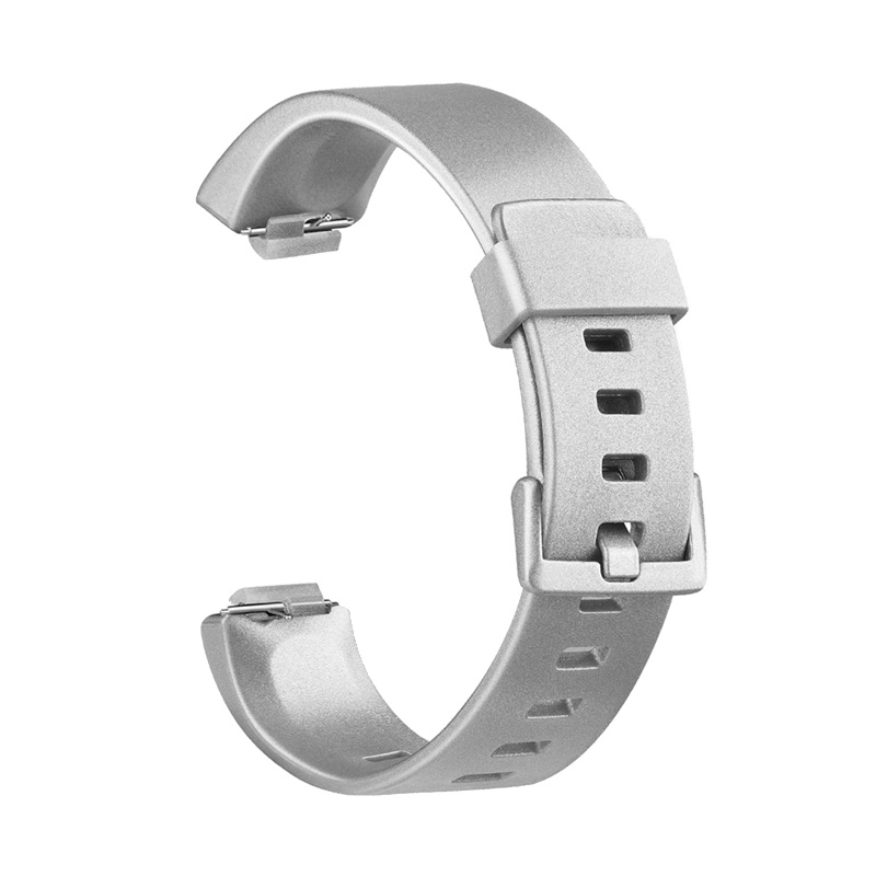 fb.r57.ss Main Silver StrapsCo Womens Rubber Watch Band Strap for Fitbit Inspire Inspire HR