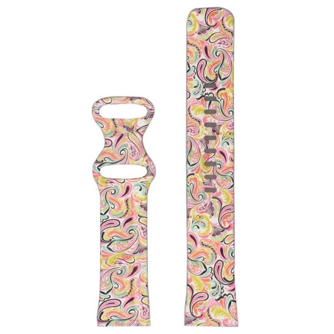 fb.r58.l Main Paisley StrapsCo Pattern Print Silicone Rubber Watch Band Strap for Fitbit Versa 3 Fitbit Sense