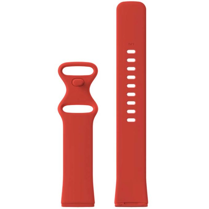 Fb.r59.6 Up Red StrapsCo Silicone Rubber Infinity Watch Band Strap For Fitbit Versa 3 & Fitbit Sense