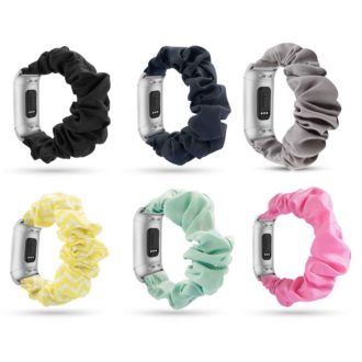 fb.w1 All Color StrapsCo Elastic Scrunchie Watch Band Strap for Fitbit Charge 4 Charge 3
