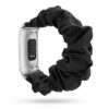 fb.w1.1 Main Black StrapsCo Elastic Scrunchie Watch Band Strap for Fitbit Charge 4 Charge 3