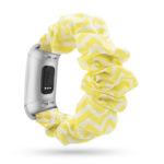fb.w1.10.22 Main Yellow White StrapsCo Elastic Scrunchie Watch Band Strap for Fitbit Charge 4 Charge 3