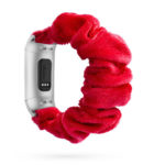 fb.w2.6 Main Red StrapsCo Fuzzy Elastic Scrunchie Watch Band Strap for Fitbit Charge 4 Charge 3