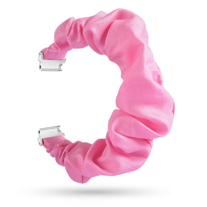 fb.w4.13 Main Pink StrapsCo Nylon Elastic Scrunchie Watch Band Strap for Fitbit Versa 2 Fitbit Versa