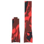 R.rx7.6.nb Up Red Camo (No Buckle) StrapsCo Fitted Camo Rubber Watch Band Strap