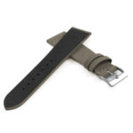 Su1.7a Cross Light Grey DASSARI Belize Nubuck Suede Leather Watch Band Strap 18mm 20mm 22mm 24mm