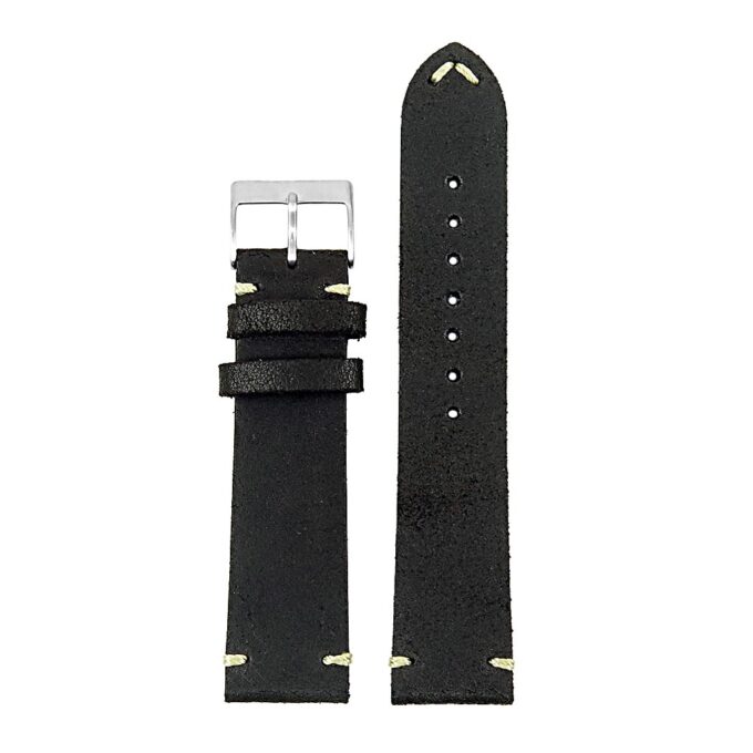 DASSARI Patina ds6.1 Distressed Italian Leather Strap in Black 2