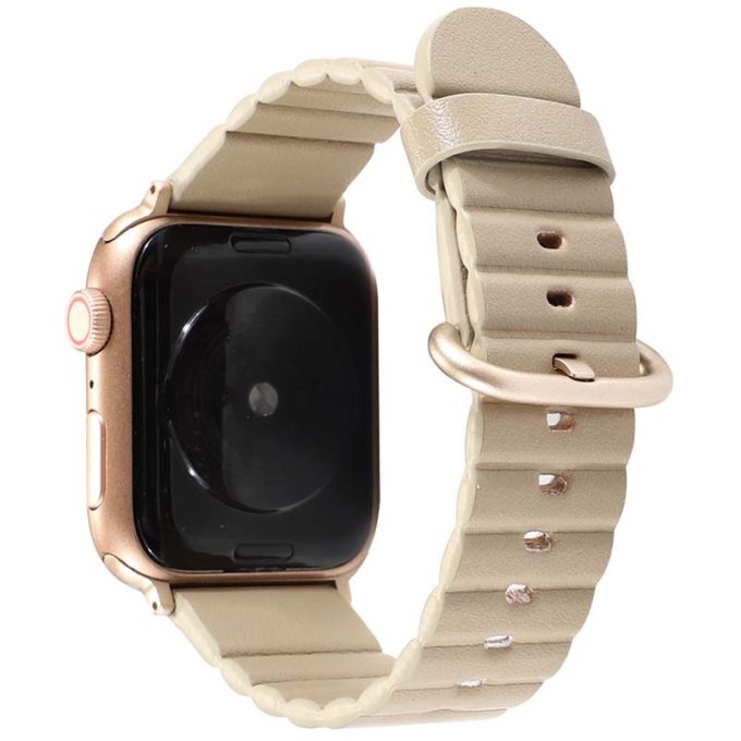 a.l13.3 Back Tan StrapsCo Genuine Leather Link Band Strap for Apple Watch 38mm 40mm 42mm 44mm