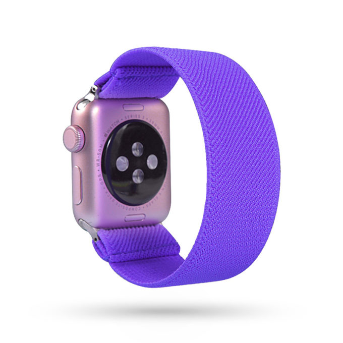 A.ny5.103 Main Purple StrapsCo Nylon Elastic Band Strap For Apple Watch 38mm 40mm 42mm 44mm