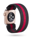 A.ny5.106 Main Black & Red StrapsCo Nylon Elastic Band Strap For Apple Watch 38mm 40mm 42mm 44mm