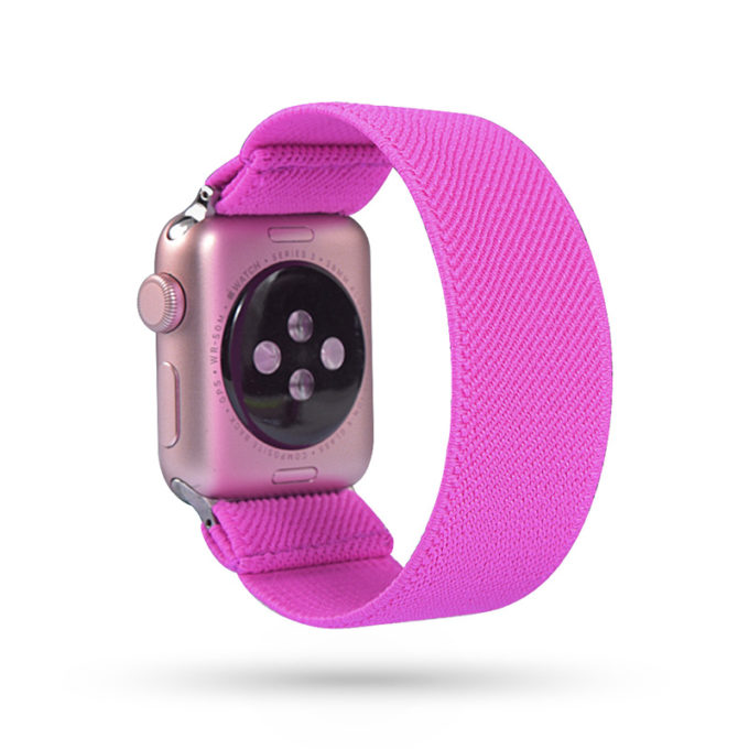 a.ny5 .112 Main Pink StrapsCo Nylon Elastic Band Strap for Apple Watch 38mm 40mm 42mm 44mm