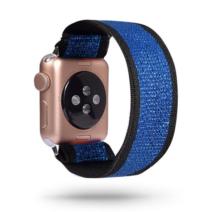a.ny5 .124 Main Blue Sparkles StrapsCo Nylon Elastic Band Strap for Apple Watch 38mm 40mm 42mm 44mm
