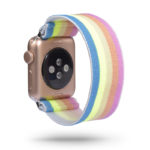 A.ny5.128 Main Bright Rainbow StrapsCo Nylon Elastic Band Strap For Apple Watch 38mm 40mm 42mm 44mm