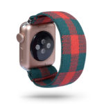 A.ny5.130 Red & Green Plaid StrapsCo Nylon Elastic Band Strap For Apple Watch 38mm 40mm 42mm 44mm