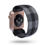 A.ny5.131 Main Black & Grey StrapsCo Nylon Elastic Band Strap For Apple Watch 38mm 40mm 42mm 44mm
