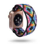 A.ny5.138 Main Rainbow Pixels StrapsCo Nylon Elastic Band Strap For Apple Watch 38mm 40mm 42mm 44mm