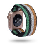 A.ny5.144 Main Green & Gold StrapsCo Nylon Elastic Band Strap For Apple Watch 38mm 40mm 42mm 44mm