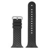 a.r17.1 Main Black StrapsCo Silicone Rubber Waffle Grooved Band Strap for Apple Watch 38mm 40mm 42mm 44mm