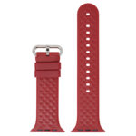 a.r17.6 Main Red StrapsCo Silicone Rubber Waffle Grooved Band Strap for Apple Watch 38mm 40mm 42mm 44mm