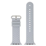 a.r17.7 Main Grey StrapsCo Silicone Rubber Waffle Grooved Band Strap for Apple Watch 38mm 40mm 42mm 44mm