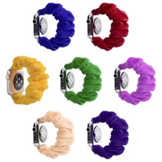 a.w3 All Color StrapsCo Fuzzy Elastic Scrunchie Band Strap for Apple Watch 38mm 40mm