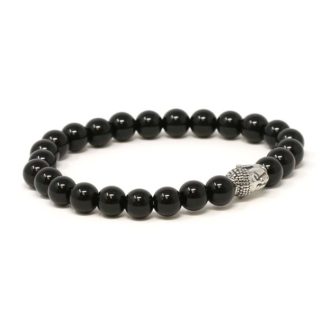 Bx4.1 Angle Black (Silver Bead) StrapsCo Tiger Eye’s Bracelet