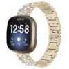 Fb.m127.17 Main Soft Gold StrapsCo Stainless Steel Metal Bracelet Watch Band With Rhinestones For Fitbit Versa 3 & Fitbit Sense