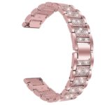 Fb.m127.pg Back Pink Gold StrapsCo Stainless Steel Metal Bracelet Watch Band With Rhinestones For Fitbit Versa 3 & Fitbit Sense