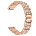 Fb.m127.rg Back Rose Gold StrapsCo Stainless Steel Metal Bracelet Watch Band With Rhinestones For Fitbit Versa 3 & Fitbit Sense