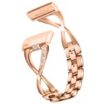 fb.m130.rg Alt Rose Gold StrapsCo Metal Alloy Jewellery Bracelet Watch Strap with Rhinestones for Fitbit Versa 3 Fitbit Sense
