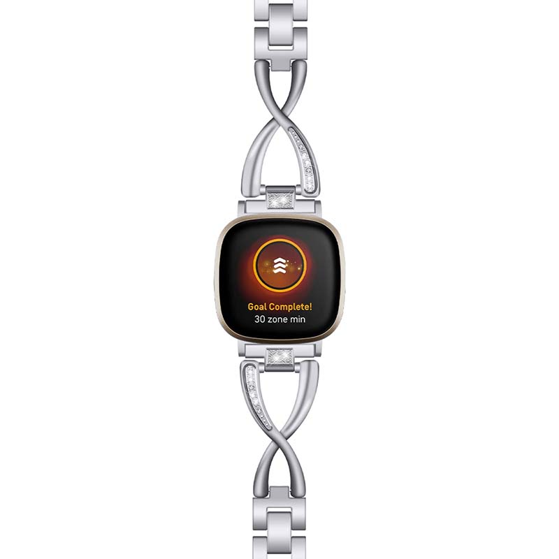 StrapsCo Metal Alloy Link Jewelry Watch Bracelet Band for Fitbit Luxe