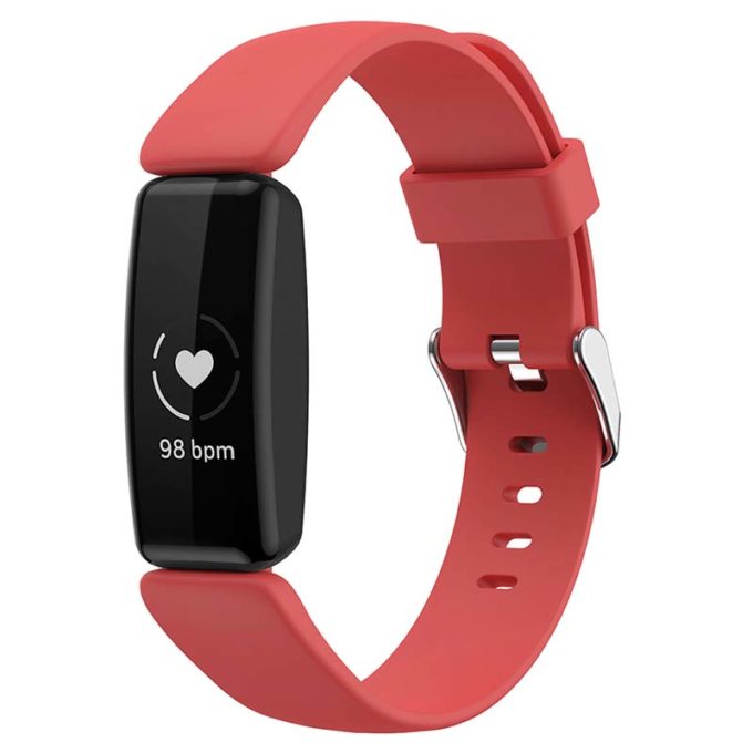 Bracelet silicone de luxe Fitbit Versa 4 (rose-rouge) 