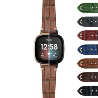 fb.sn .ds20 DASSARI Vintage Alligator Strap for Fitbit Sense