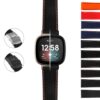 fb.sn .pu12 StrapsCo Rubber Strap with Stitching Clasp for Fitbit Sense