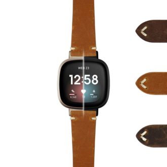 fb.v3.ds17 DASSARI Distressed Leather Strap for Fitbit Versa 3