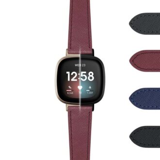 fb.v3.st31 DASSARI Womens Saffiano Leather Strap Short Standard Long for Fitbit Versa 3
