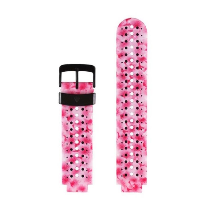 g.r54.h Main Pink Flowers StrapsCo Print Silicone Rubber Watch Band Strap for Garmin Forerunner 235 630 Approach S5 S6